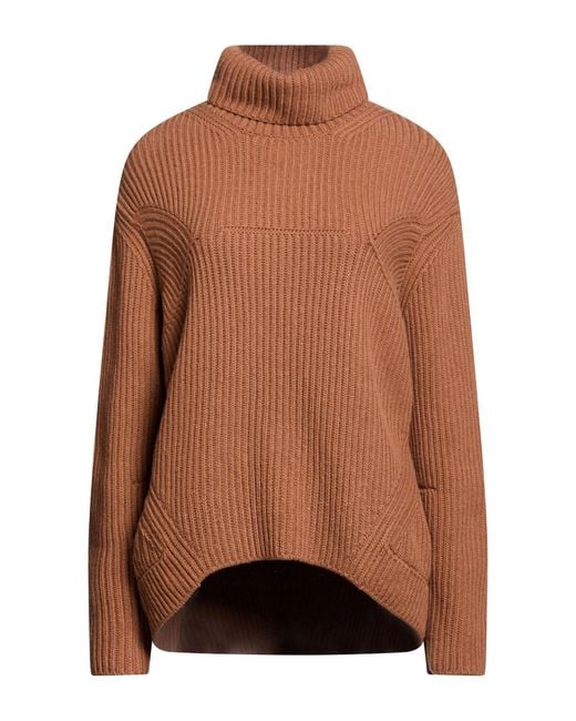 Daniele Fiesoli Brown Collezione N_01 Turtleneck Merino Wool, Cashmere