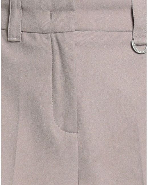Marella Gray Monochrome Shorts & Bermuda Shorts Polyester, Viscose, Elastane