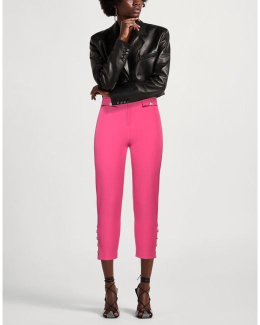 Fracomina Pink Pants Polyester, Elastane