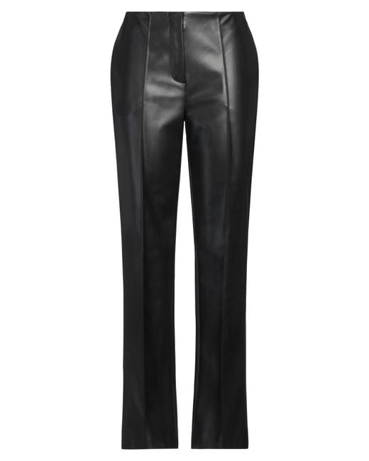 Semicouture Gray Pants Polyurethane, Polyester
