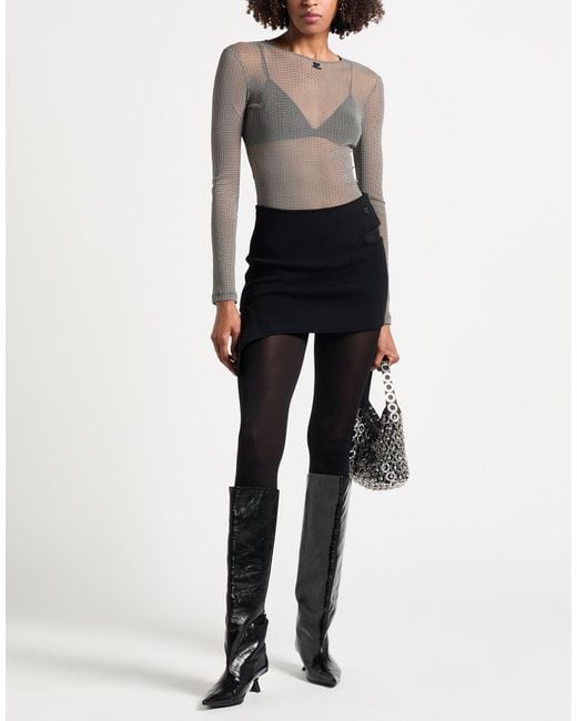 Courreges Gray Top Polyamide, Elastane