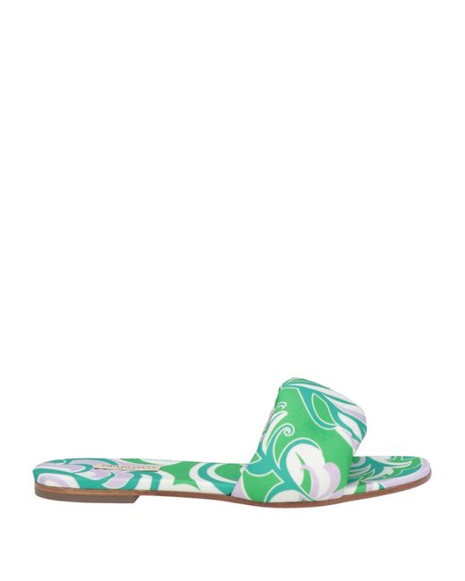 Emilio Pucci Green Sandals