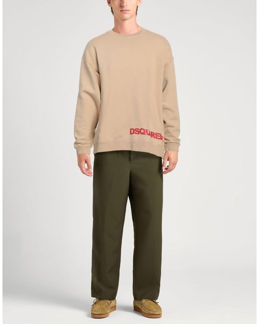 DSquared² Natural Sand Sweatshirt Cotton, Elastane for men