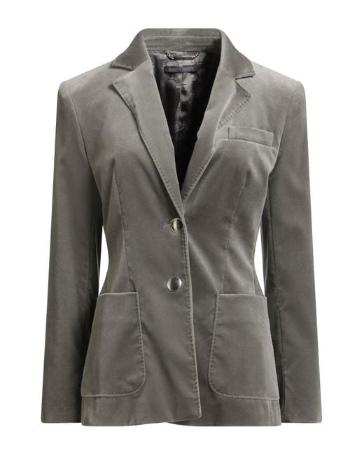 Alberta Ferretti Black Blazer Cotton, Elastane
