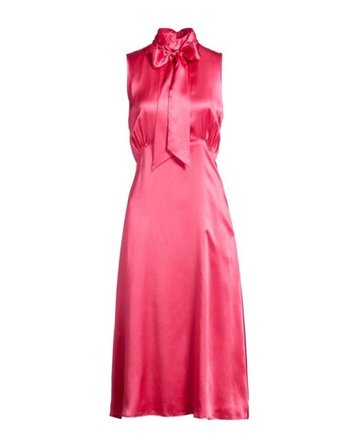 Really Wild Clothing Pink Midi Dress Silk