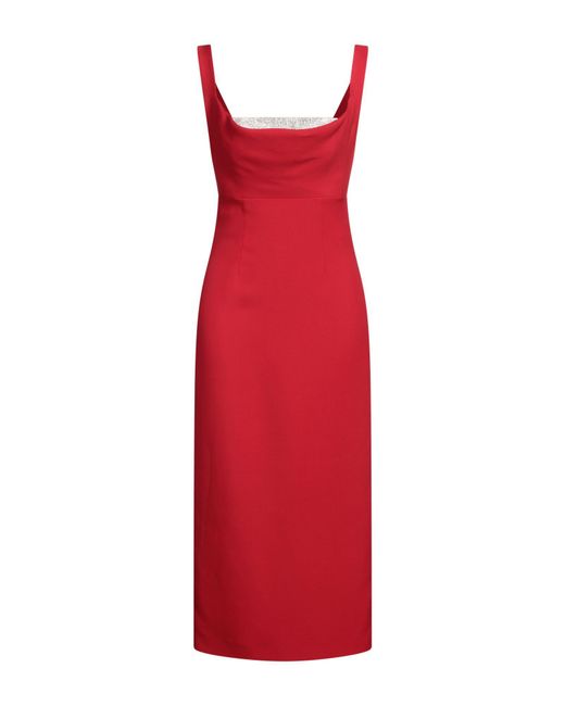 Roland Mouret Red Midi Dress
