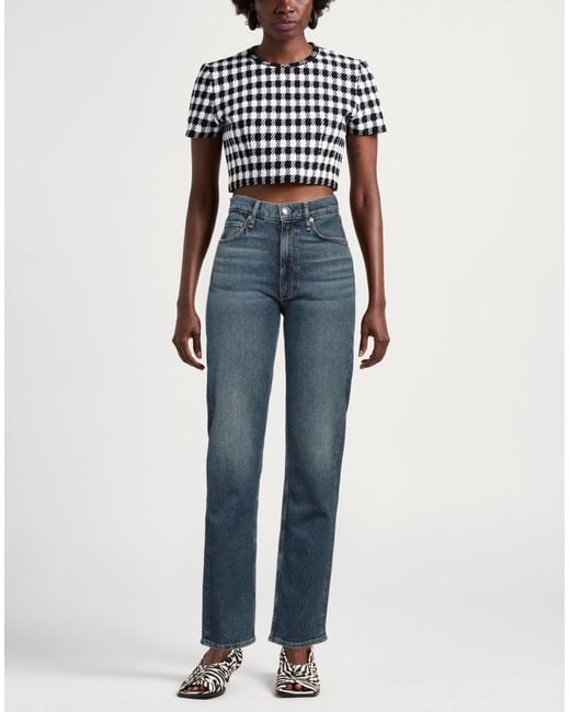 Rag & Bone Blue Harlow Jeans Cotton, Elastane