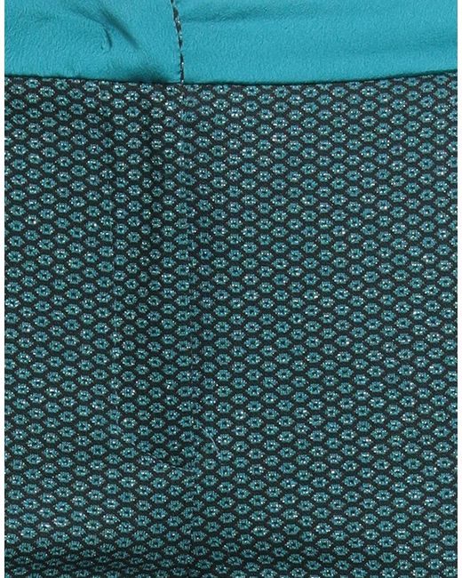 Fracomina Green Pants Cotton, Polyester, Metallic Polyester, Polyamide, Elastane