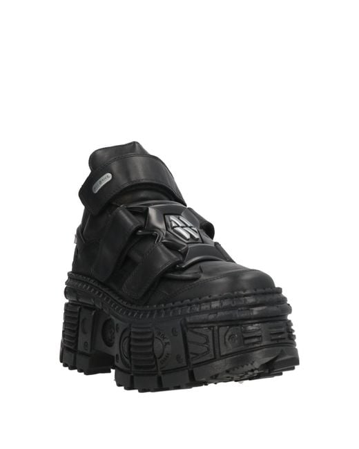 New Rock Black Ankle Boots