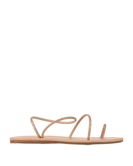 Ancient Greek Sandals White Thong Sandal