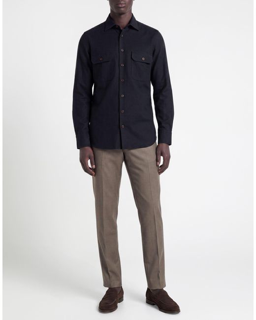 Borriello Blue Midnight Shirt Cotton for men