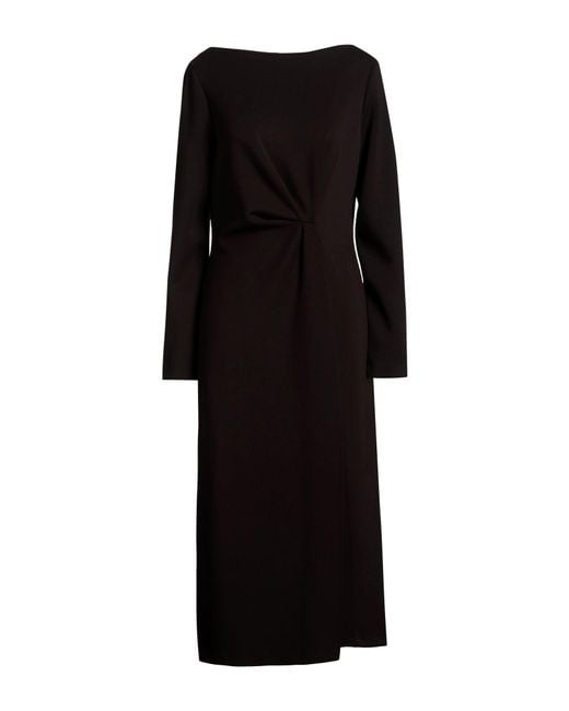 MEIMEIJ Black Midi Dress Polyester, Viscose, Elastane