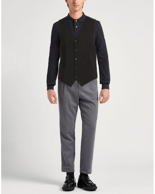 Tiger Of Sweden Black Tailored Vest Recycled Polyester, Wool, Elastane for men