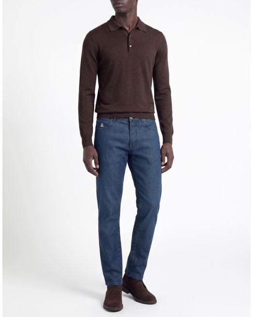 Moorer Blue Jeans Cotton, Silk for men