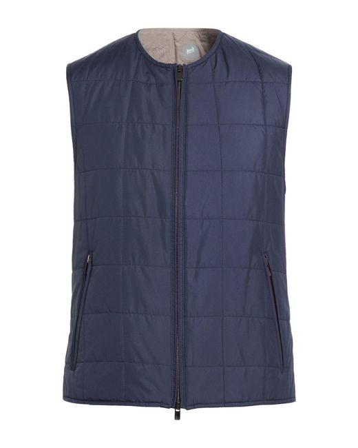 Mazzarelli Blue Vest Polyester for men