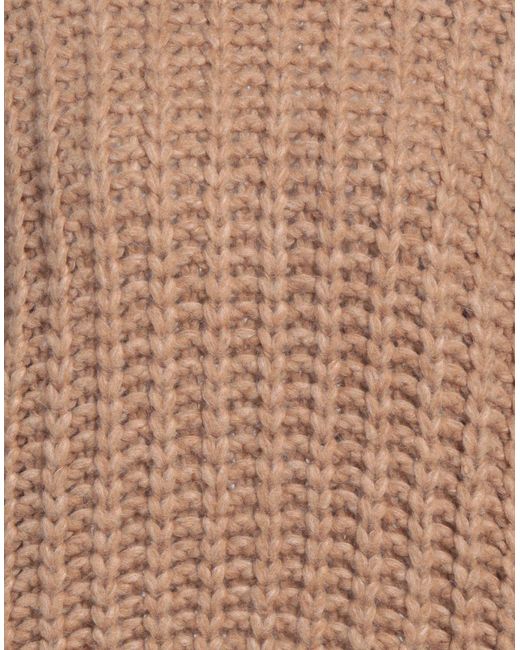 Anine Bing Brown Camel Turtleneck Merino Wool, Baby Alpaca Wool, Polyamide