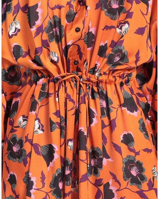 Replay Orange Mini Dress Polyester