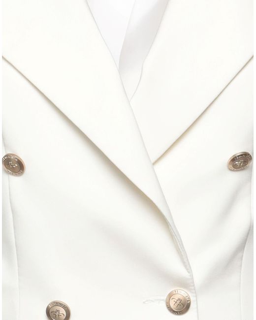 Feminista White Blazer Polyester, Elastane