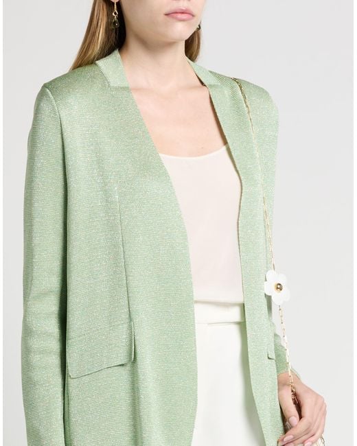Roberto Collina Green Jacket Viscose, Metallic Polyester