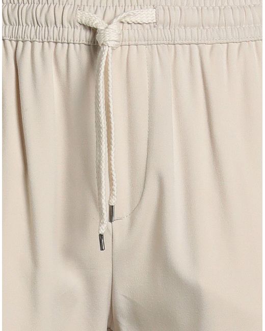 Alpha Studio Natural Cream Pants Polyester, Viscose, Elastane for men