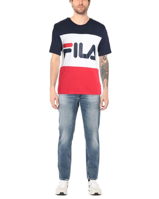 Red white and blue hotsell fila shirt