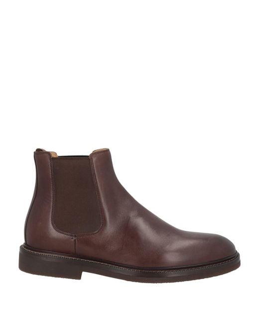 Brunello Cucinelli Brown Ankle Boots Leather for men