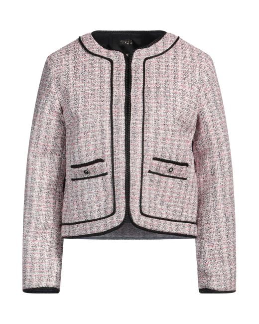 Maje Pink Jacket Cotton, Viscose, Synthetic Fibers, Polyamide, Metallic Fiber