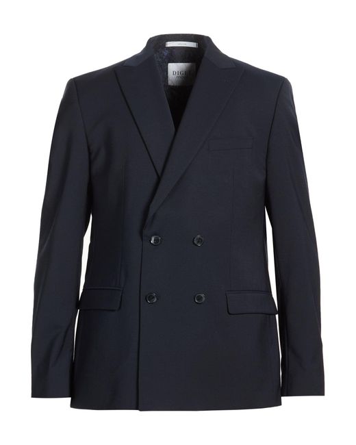 DIGEL Blue Blazer Polyester, Virgin Wool, Elastane for men