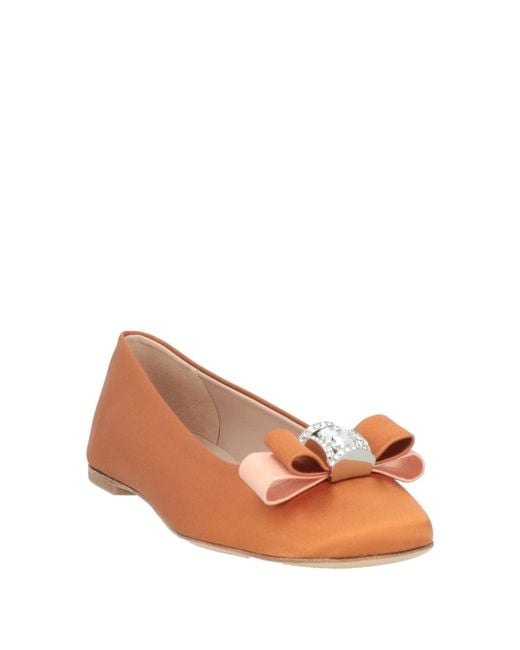 Casadei Orange Ballet Flats