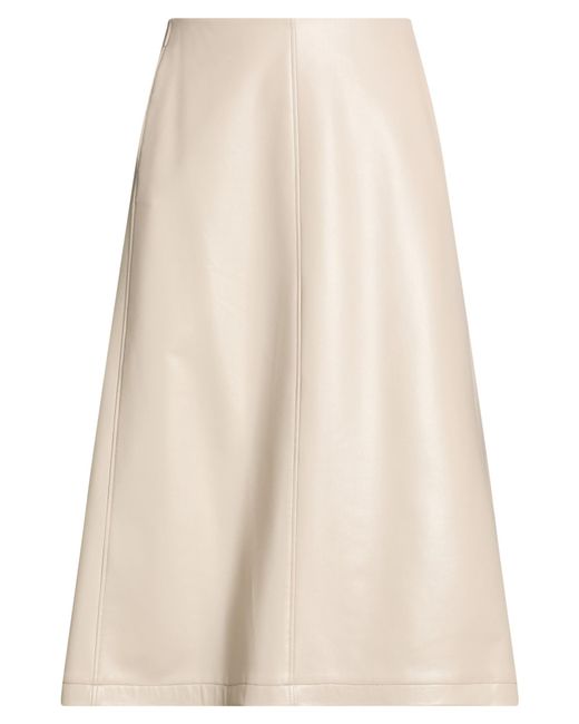 Elena Miro Natural Midi Skirt Polyester, Elastane