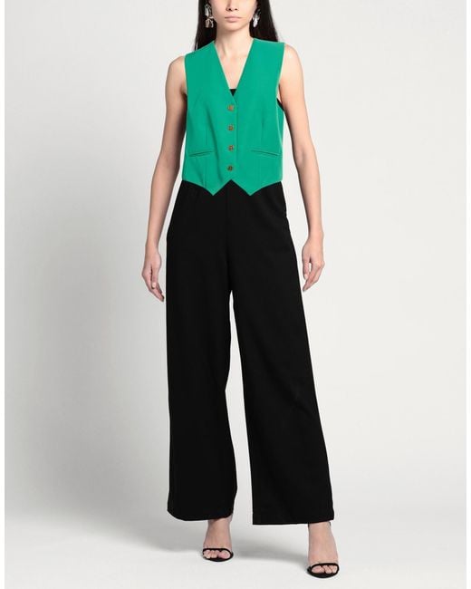 Clips More Green Tailored Vest Polyester, Elastane