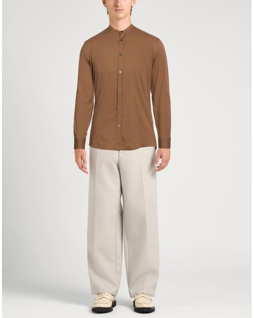 Camisa Daniele Alessandrini de hombre de color Brown