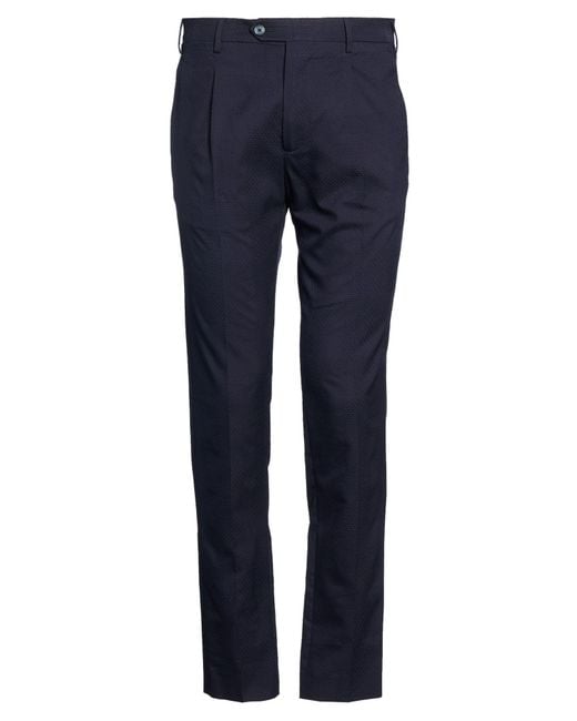 Berwich Blue Pants Cotton, Wool, Elastane for men