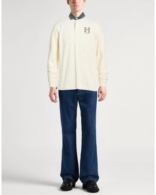 Polo Hackett de hombre de color White