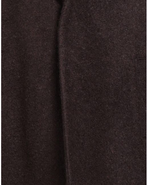 Costumein Black Chocolate Coat Virgin Wool for men
