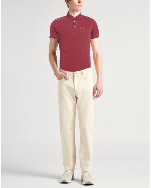 Barbour Red Polo Shirt Cotton for men