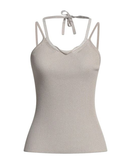 Erika Cavallini Semi Couture Gray Top