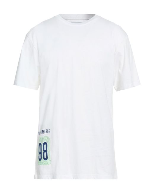 Bikkembergs Men's White T-Shirt Cotton