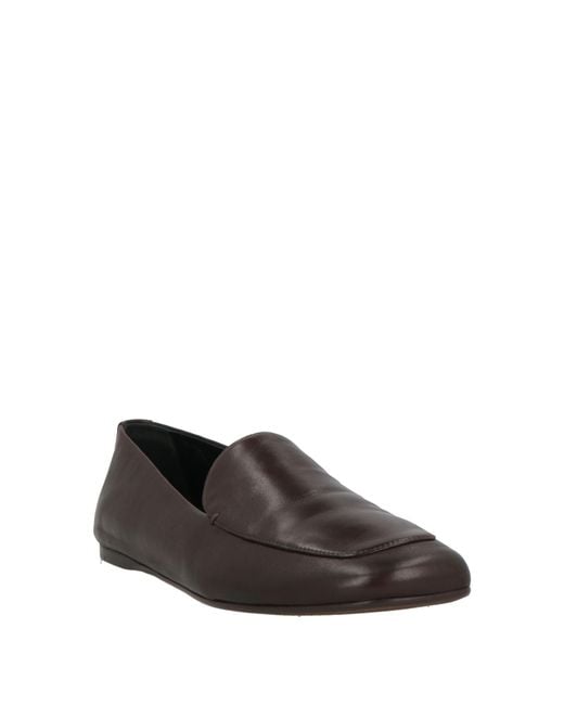 Khaite Brown Dark Loafers Leather