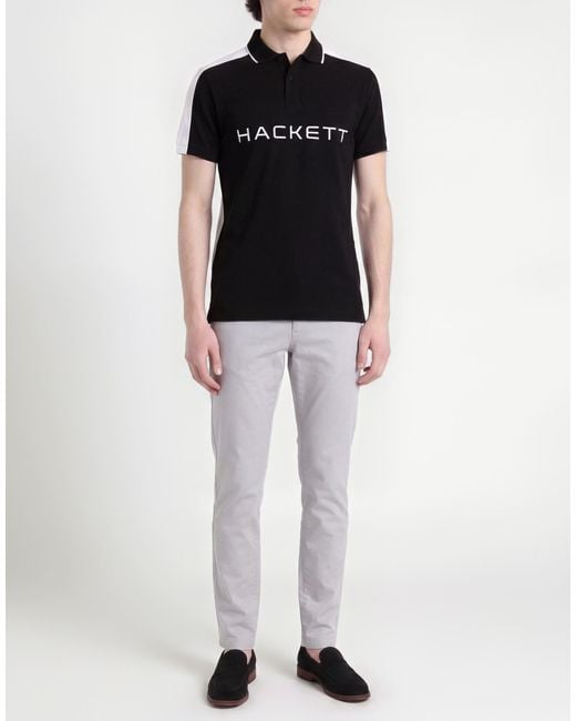 Polo Hackett de hombre de color Black