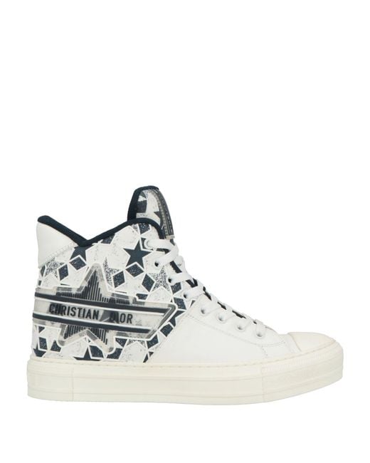 Dior White Sneakers Leather, Textile Fibers
