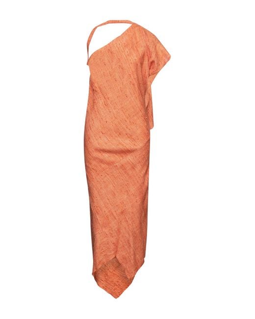 Stephan Janson Orange Maxi Dress Silk