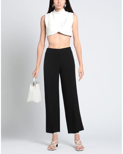 Totême Black Pants Viscose, Wool