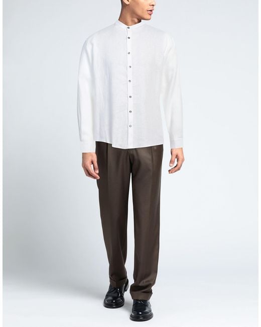 Alpha Studio White Shirt for men