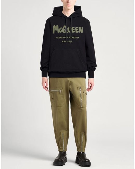 McQueen Blue Sweatshirt Cotton for men
