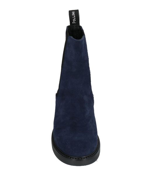 Pollini Blue Ankle Boots Leather
