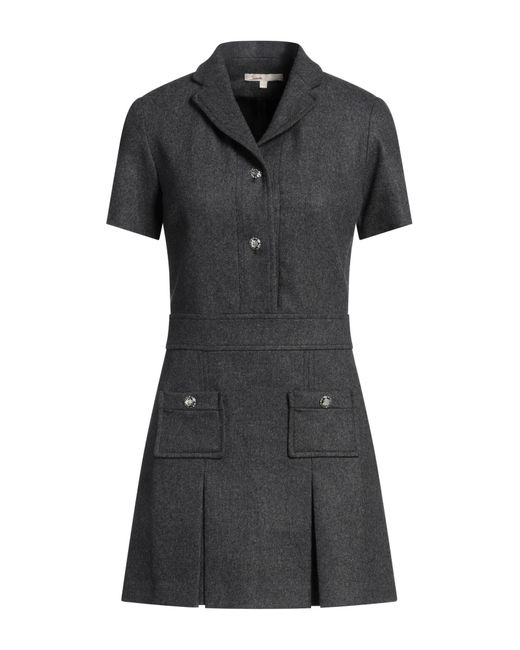 Maje Black Mini Dress Wool, Synthetic Fibers, Elastane