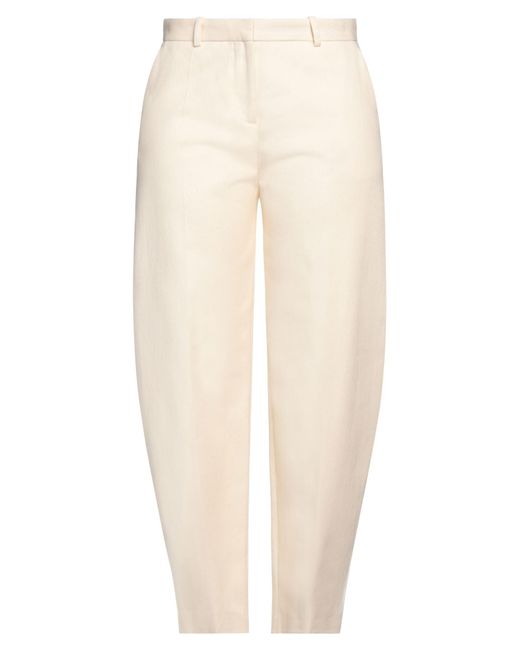 Totême  White Ivory Pants Organic Cotton