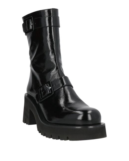 Paloma Barceló Black Ankle Boots Leather
