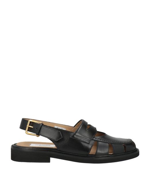 Thom Browne Black Sandals Leather for men